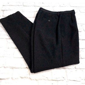 Eddie Bauer Black Wool Blend Pleated Pants size 10